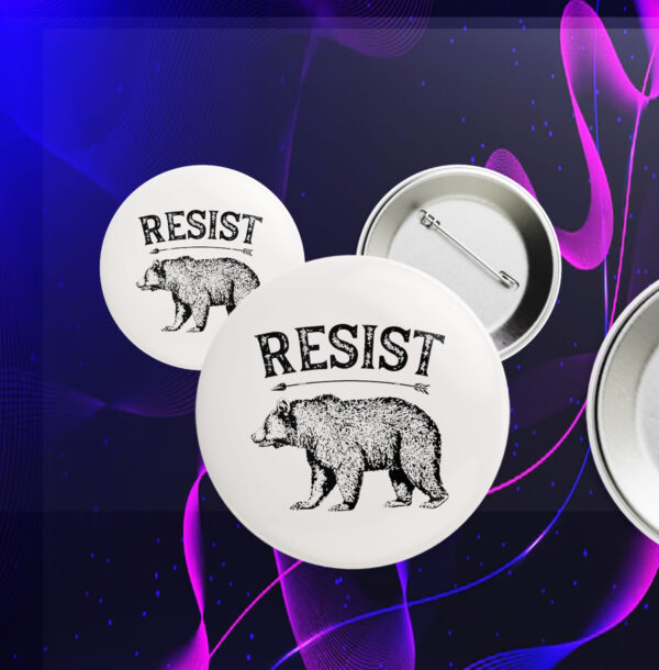 ALT US National Park Resist Service Button Bear