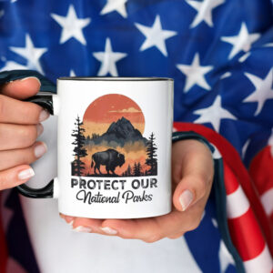 Awesome Save Our National Parks Resist Service Bison Buffalo Mug