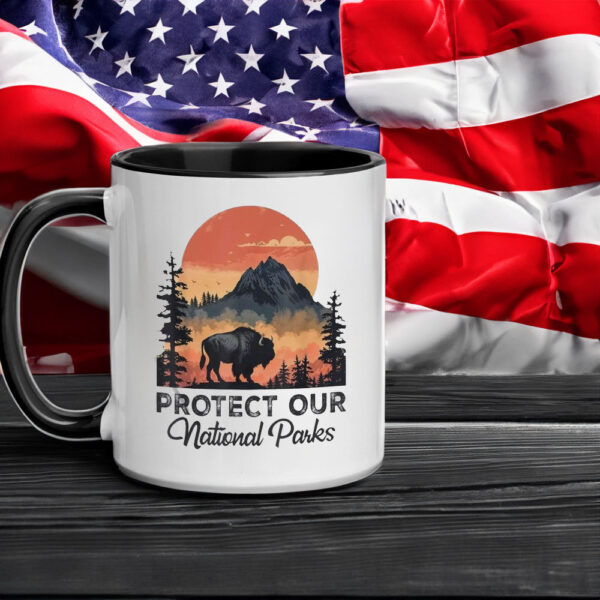 Awesome Save Our National Parks Resist Service Bison Buffalo Mug