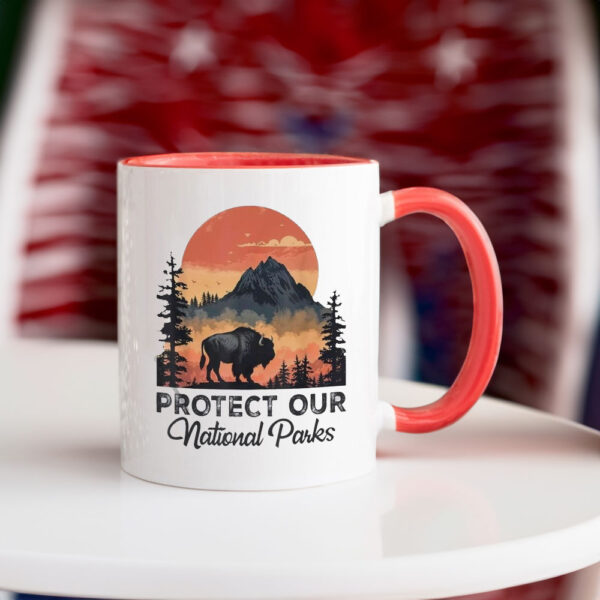 Awesome Save Our National Parks Resist Service Bison Buffalo Mug