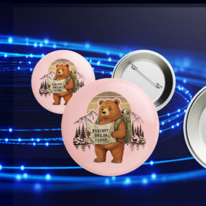 Bear Foxtrot Delta Tango, Retro FDT Resist Bear Button