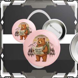 Bear Foxtrot Delta Tango, Retro FDT Resist Bear Button