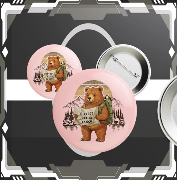 Bear Foxtrot Delta Tango, Retro FDT Resist Bear Button