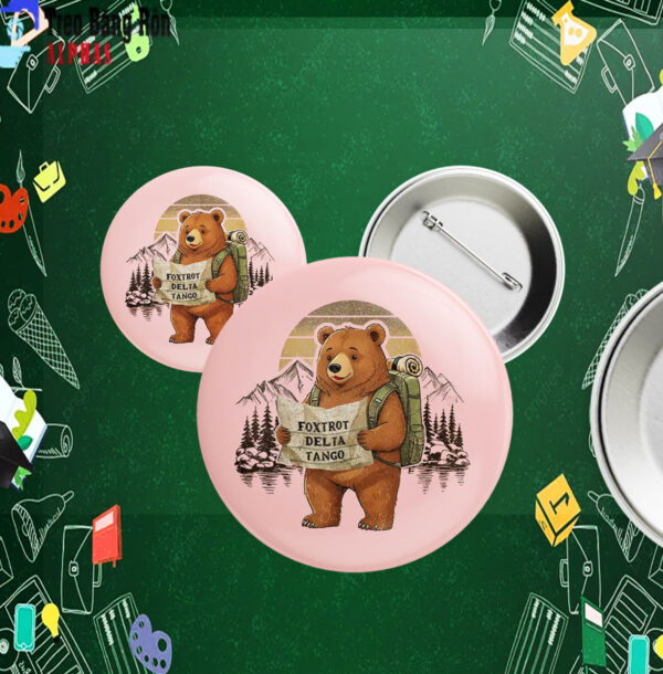 Bear Foxtrot Delta Tango, Retro FDT Resist Bear Button