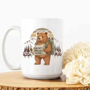 Bear Foxtrot Delta Tango, Retro FDT Resist Bear Mug