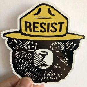 Bear resist resistance Sticker