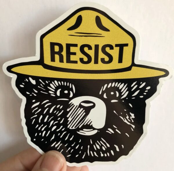 Bear resist resistance Sticker