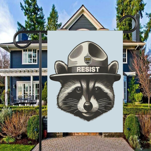 FDT RESIST National Parks, Raccoon Anti-Fascist Flag