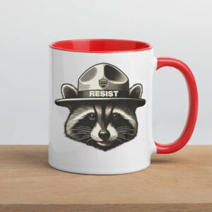 FDT RESIST National Parks, Raccoon Anti-Fascist Mug