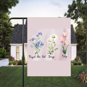 Forget Me Not Daisy Tulip Flower Flag Subtle Anti Trump