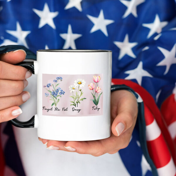 Forget Me Not Daisy Tulip Flower Mug Subtle Anti Trump