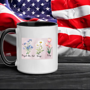 Forget Me Not Daisy Tulip Flower Mug Subtle Anti Trump