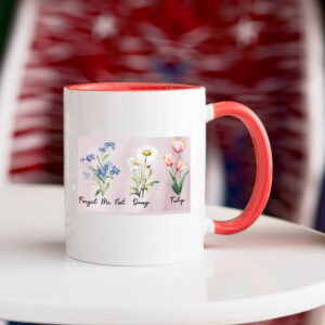 Forget Me Not Daisy Tulip Flower Mug Subtle Anti Trump