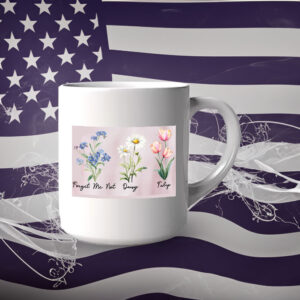 Forget Me Not Daisy Tulip Flower Mug Subtle Anti Trump