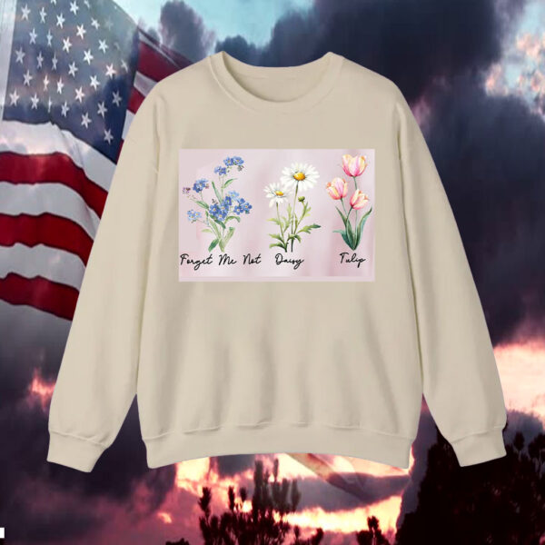 Forget Me Not Daisy Tulip Flower T-Shirt Subtle Anti Trump