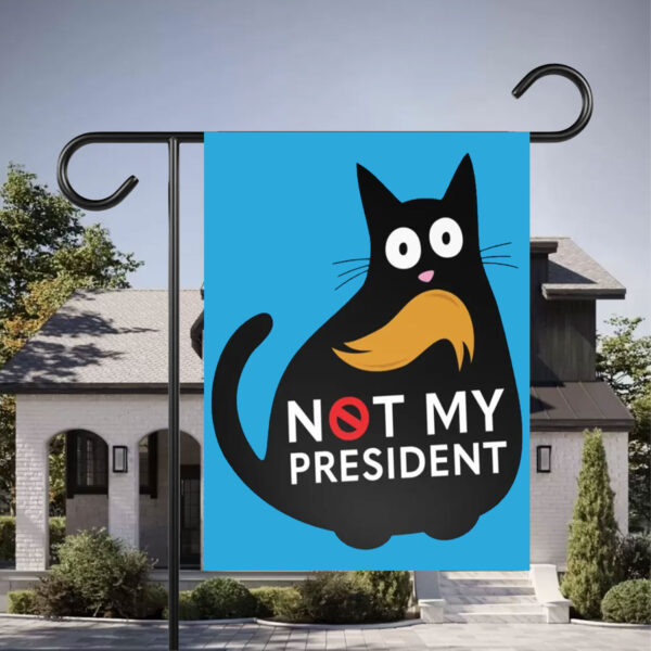 Funny Anti Trump Cat, Not My President Resist Flag