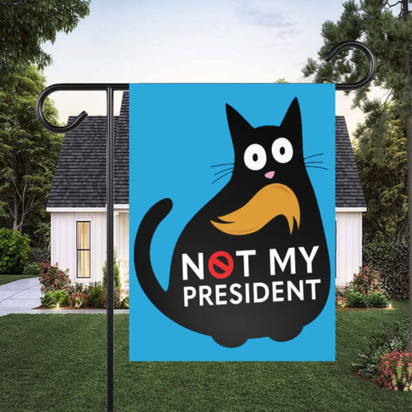 Funny Anti Trump Cat, Not My President Resist Flag