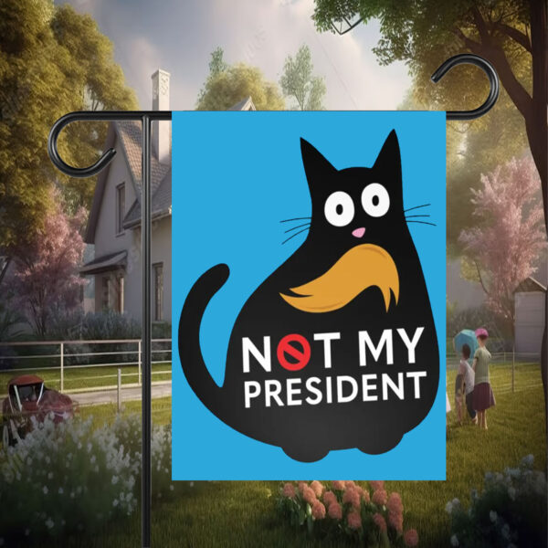 Funny Anti Trump Cat, Not My President Resist Flag