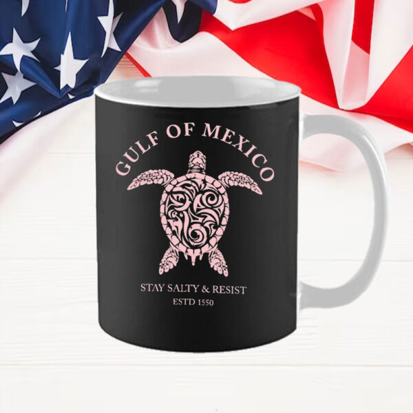 Gulf Of Mexico Stay Salty And Resist ESTD 1550 Turtle Mug