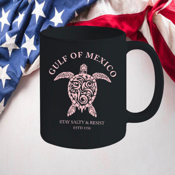 Gulf Of Mexico Stay Salty And Resist ESTD 1550 Turtle Mug