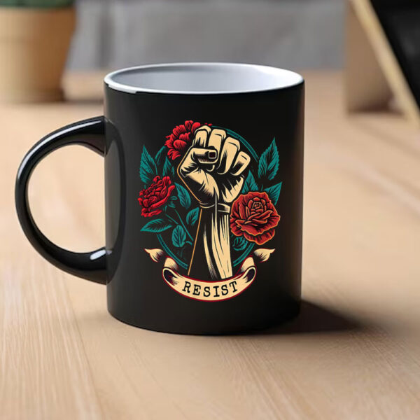 Leftist Democratic Socialist Rose Symbol Liberal Resist Mug