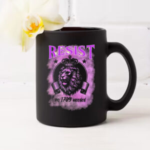 Lion Design Resist, No 1789 Revolution Needed Mug