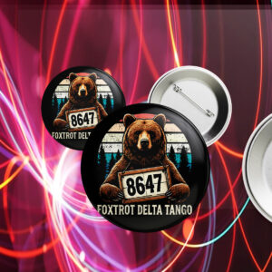 Official Resist Bear Foxtrot Delta Tango 8647 Button