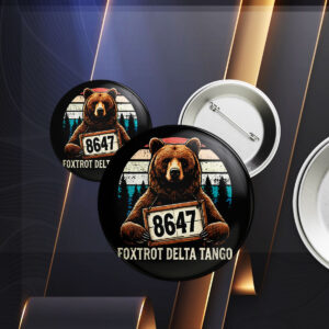 Official Resist Bear Foxtrot Delta Tango 8647 Button