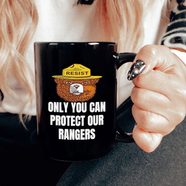 Official Resist Bear Only You Can Protect Our Rangers Printed Mug