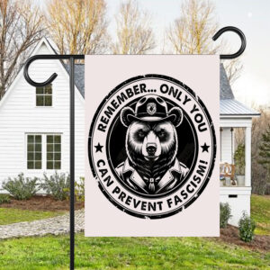 Only You Can Prevent Fascism, Retro National Park Bear Resist Flag