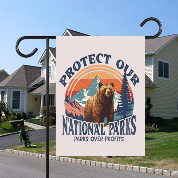 Protect Our National Parks, Parks Over Profits Flag