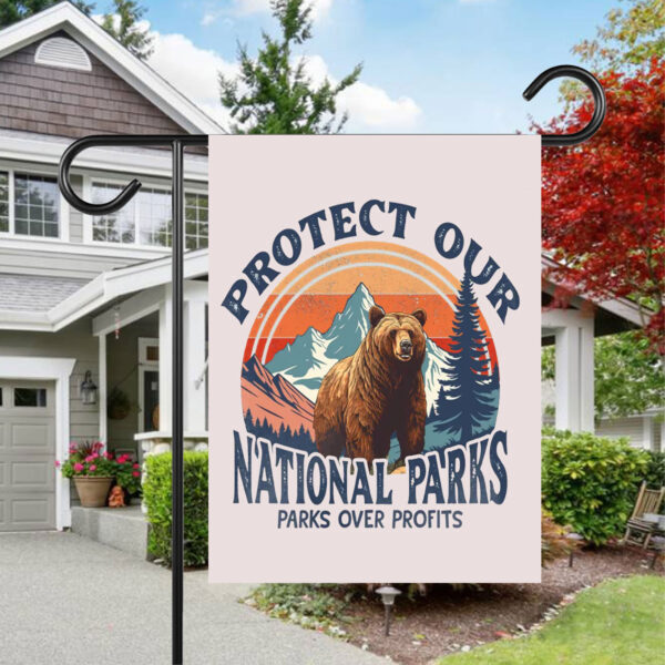 Protect Our National Parks, Parks Over Profits Flag