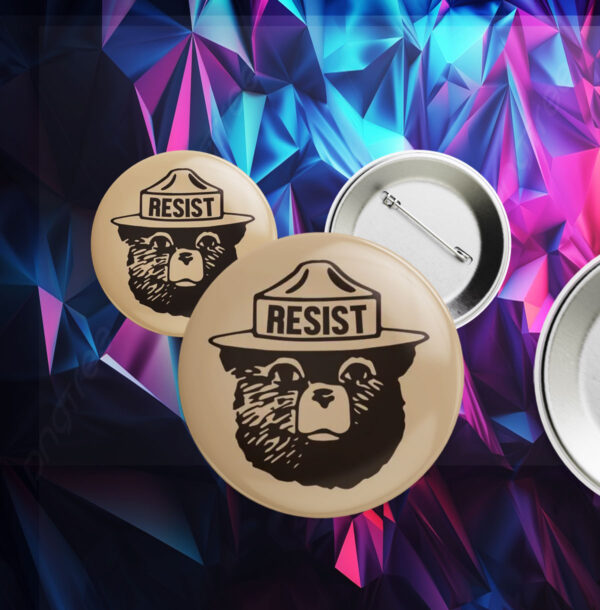 Protect Our National Parks Resist Bear Button