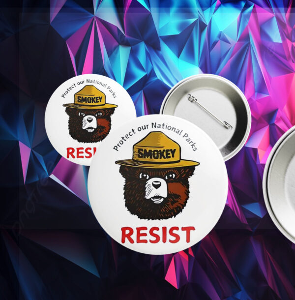 Protect our national parks bear Button