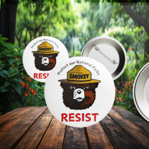 Protect our national parks bear Button