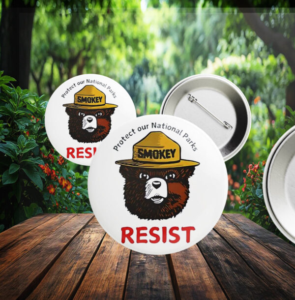 Protect our national parks bear Button