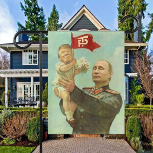 Putin Holding Baby Trump, Resist Anti Trump Flag