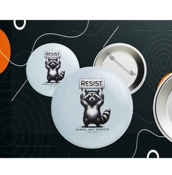 FDT RESIST National Parks, Raccoon Anti-Fascist Button