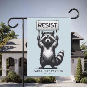 RESIST National Parks, Raccoon Anti-Fascist Flag