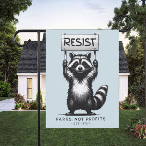 RESIST National Parks, Raccoon Anti-Fascist Flag