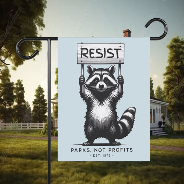 RESIST National Parks, Raccoon Anti-Fascist Flag