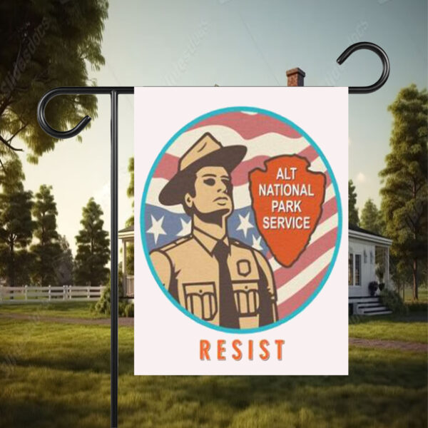 RESIST alt gov national park Flag