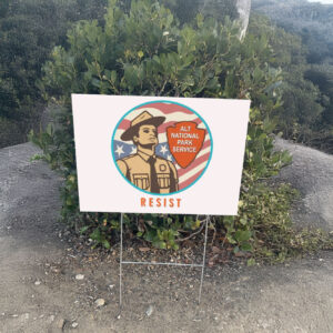 RESIST alt gov national park Yard Sign