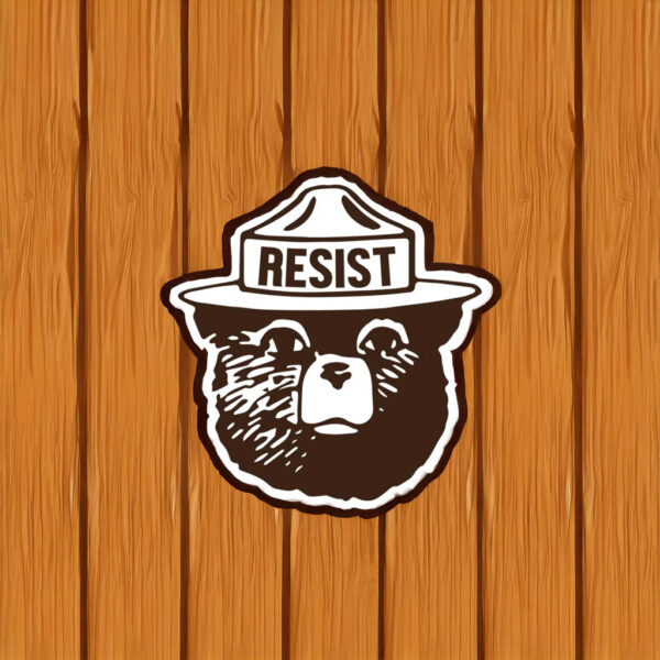 Resist Bear Die-Cut Sticker