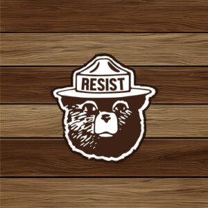 Resist Bear Die-Cut Sticker