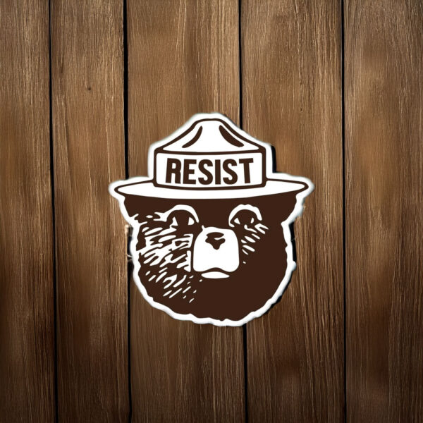 Resist Bear Die-Cut Sticker