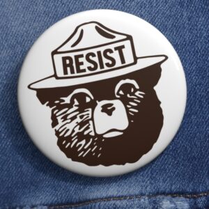 Resist Bear Pin Buttons