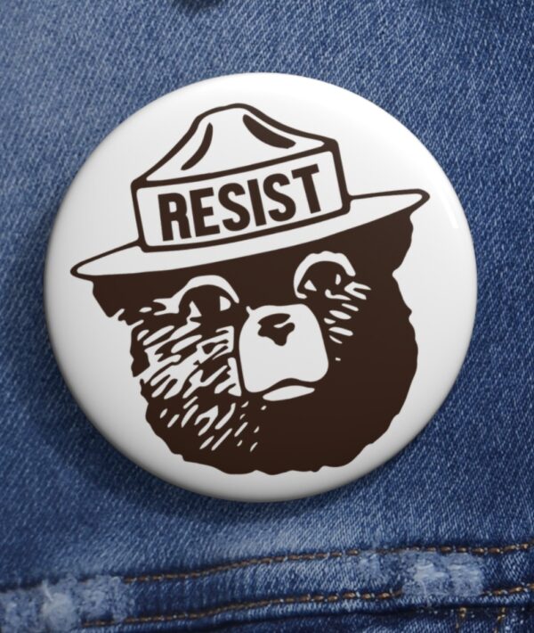 Resist Bear Pin Buttons