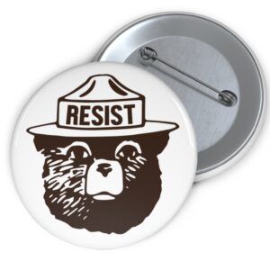 Resist Bear Pin Buttons