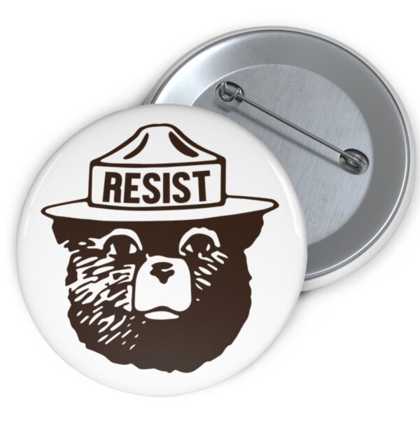 Resist Bear Pin Buttons